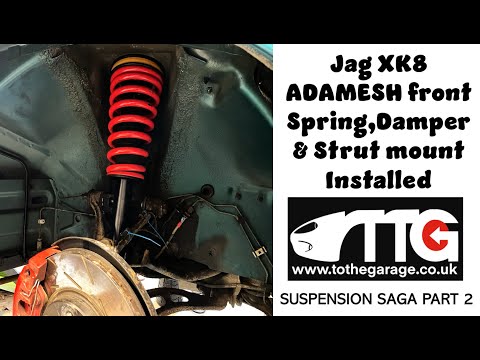 Rebuilding Jag XK8 Front Struts. Adamesh lowering Springs, new damper and shock mounts. Susp saga #2