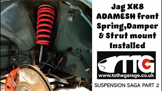 Rebuilding Jag XK8 Front Struts. Adamesh lowering Springs, new damper and shock mounts. Susp saga #2