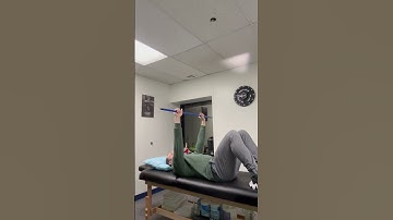 Supine b/l shoulder flexion with dowel