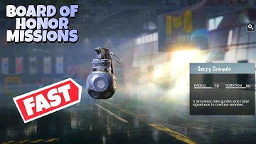 HOW TO GET/ UNLOCK DECOY GRENADE FAST IN COD MOBILE BOARD OF HONOR SEASONAL CHALLENGE MISSIONS