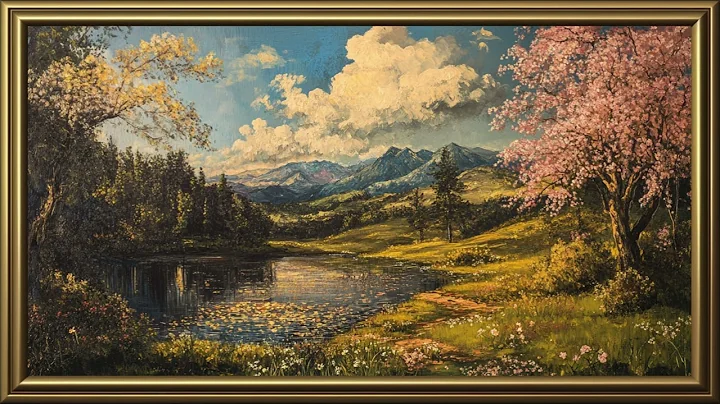 Vintage Beautiful Spring Landscape Painting | Gold Frame TV Art | Art Screensaver for TV 2 Hrs thumbnail