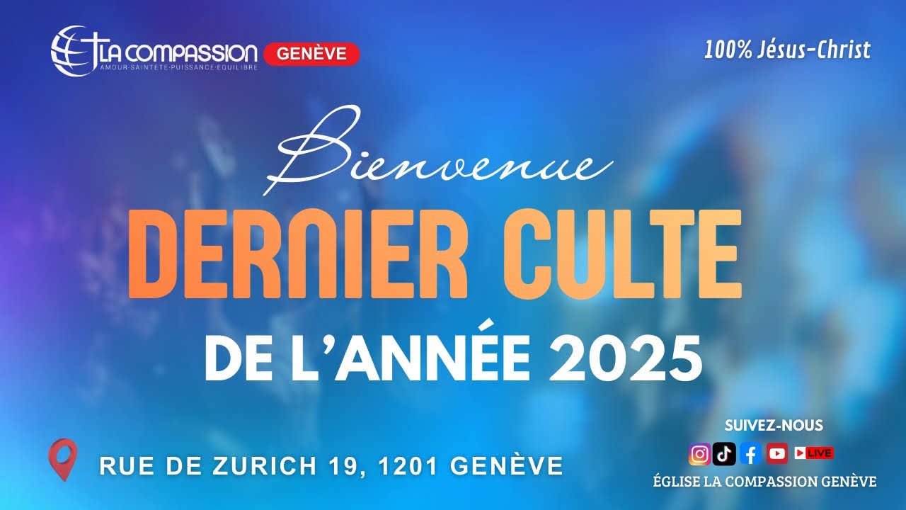 DERNIER CULTE DE L’ANNÉE 2025- PASTEUR ARMAND ELENGA