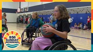 Addison Elementary fifth grader leads a lesson in wheelchair basketball and inclusion