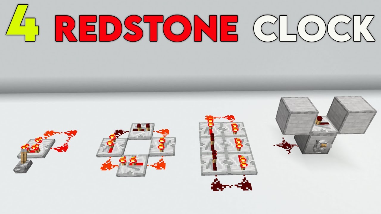 How to Make Redstone Clock in Minecraft | Pocket Edition / Bedrock ...