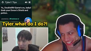 Tyler1 Reacts to Doublelift Using His AI Coach!