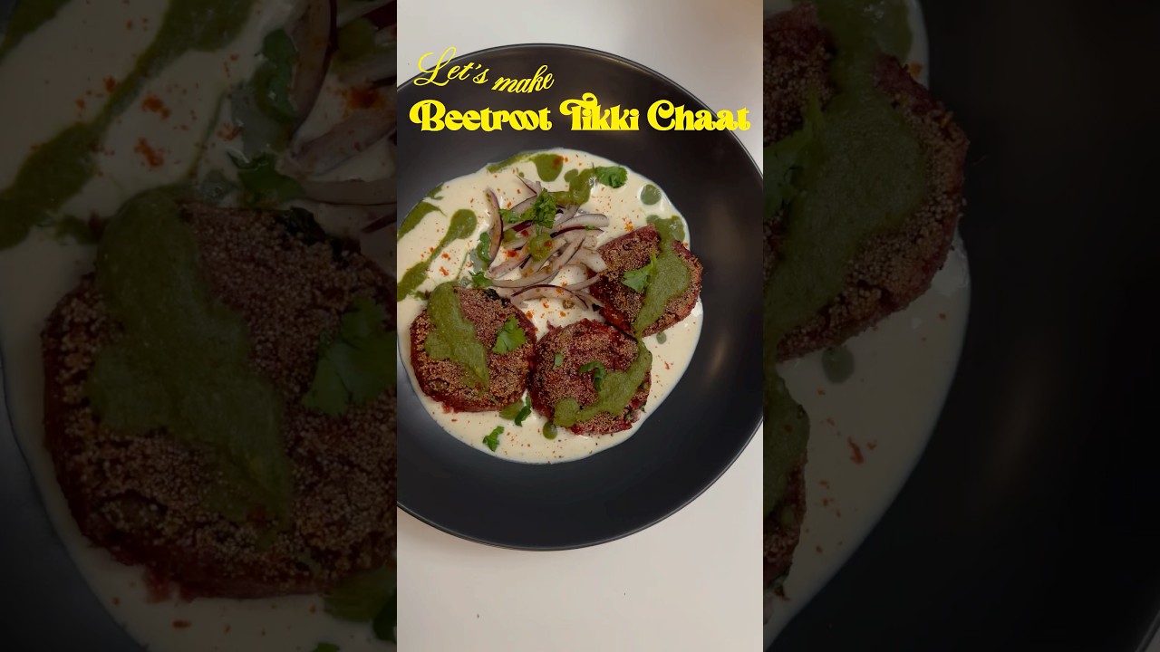 Crispy, creamy - Beetroot Tikki Chaat for you 🩷🥔🌱