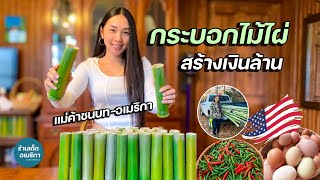 กระบอกไม้ไผ่ สร้างเงินล้าน สาวไทย ชีวิตบ้านนอกอเมริกา | @beeinusa