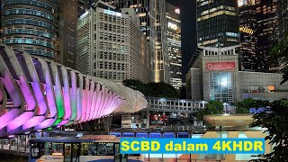 4K HDR 10  Walking Around Sudirman in the night ❕ JAKARTA. HDR Video by Samsung