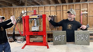The TRUTH About Dry Pour vs Wet Pour Concrete!! Strength Test - You WON