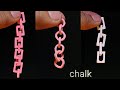 How to make chain from single chalkpiece  sp art    chalk carving for beginners