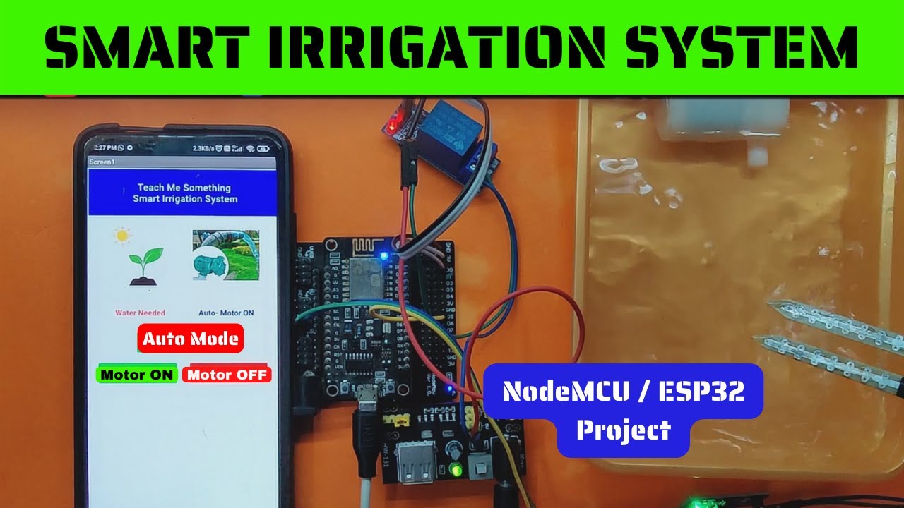 Firebase Smart Irrigation NodeMCU MIT APP SOIL Sensor | Teach Me Something