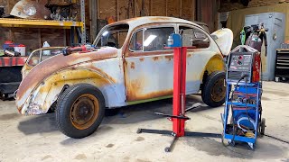 1965 VW Beetle Restoration  Window Frame, Rusted Metal Repair