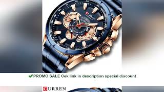 CURREN Luxury Casual Mens Watches Quartz Sports Chronograph Wristwatch Male Stainless Steel Luminous
