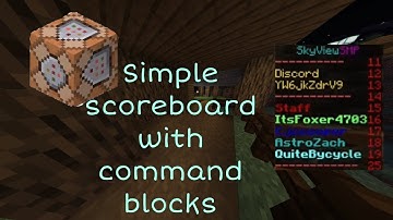 EASY scoreboard for your server! With command blocks.