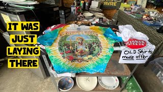 She had a Vintage Grateful Dead Tee just laying there.. ( Garage Sales & Goodwill Bins )