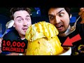 I Tried Japan&#39;s GIANT PUDDING Challenge (ft. @AbroadinJapan) | 10,000 CALORIES