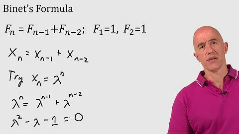 Binet's formula  | Lecture 5 | Fibonacci Numbers and the Golden Ratio