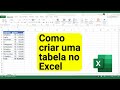 COMO FORMATAR DADOS COMO UMA TABELA NO EXCEL