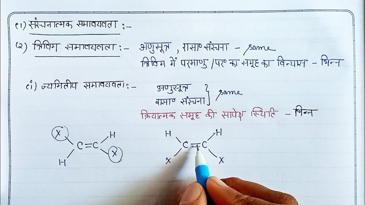 Class 11 Chemistry ( त्रिविम समावयवता )