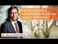 Как по словам и жестам можно понять судьбу человека? Семинар Сергея Серебрякова