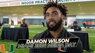 Damon Wilson on Transferring to Miami, Defensive Line & Excitement Level | Media Day