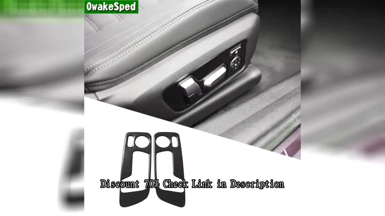 Car Seat Adjustment Buttons Frame Decoration Carbon Fiber Color Trim For BMW X3 G01 2018-20 Stainles