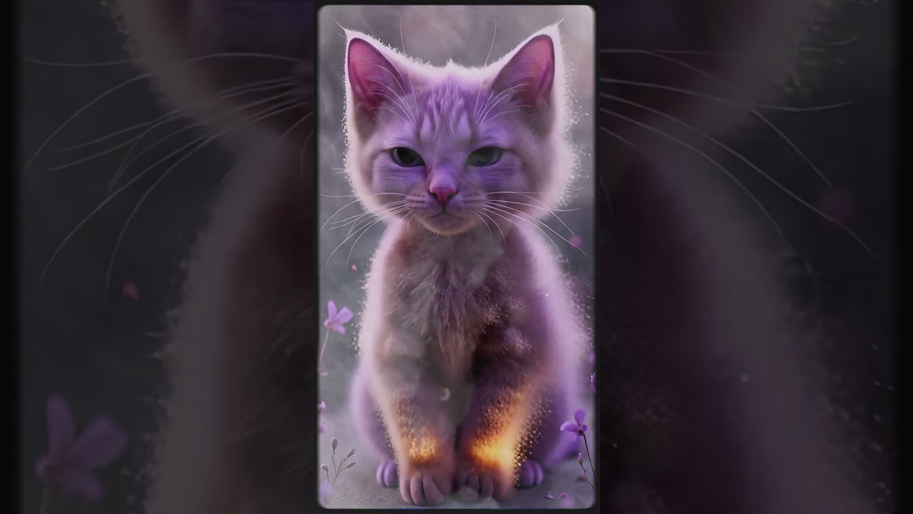 Gatito púrpura se desvanece