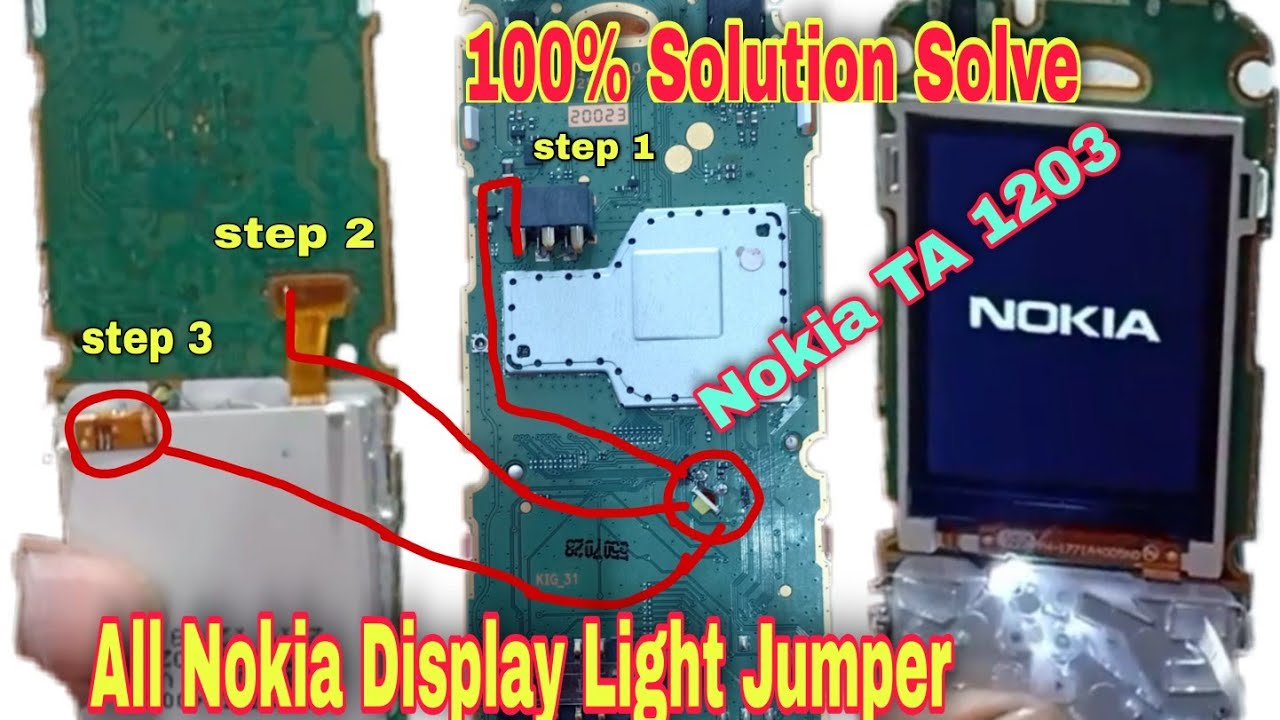 Nokia 1203 lcd light jumper