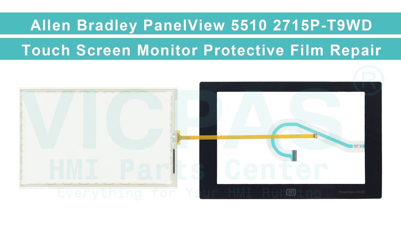 Allen Bradley PanelView 5510 2715PT9WD Front Overlay Touch Screen