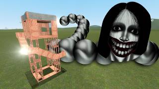 I Found Hungry Kuchisake Onna Worm Vs Towers In Garrys Mod