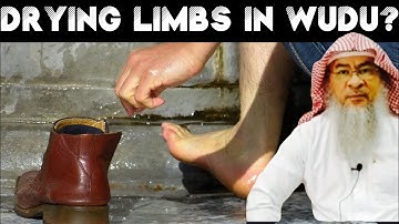 If you dry one of your limbs during Wudu before compeleting Wudu, does this invalidate it