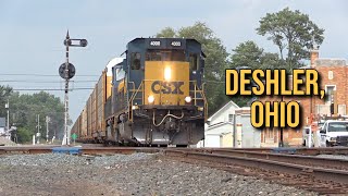 CSX Trains at Deshler, Ohio