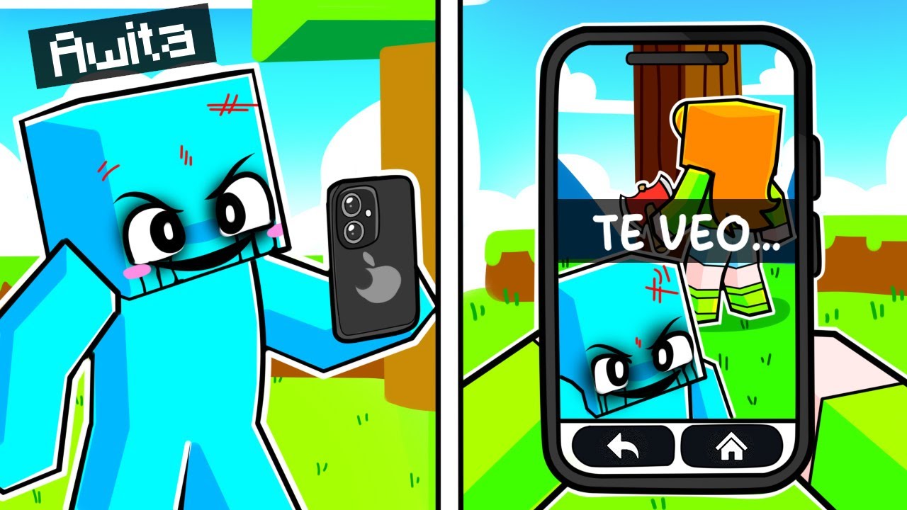 Usé SNAPCHAT para Trollear a Mis Amigos en Minecraft!