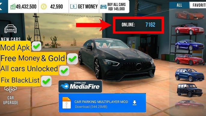 SAIU!😱 CAR PARKING MULTIPLAYER MOD APK》UNLIMITED MONEY🤑 + BISA MABAR  GAMEPLAY #1 [2023]✓ 