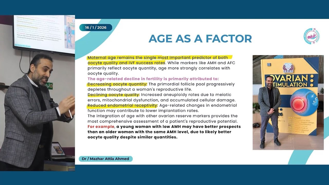 الجزء الرابع من محاضرة د. مظهر عطيه عن الحقن المجهري بعد سن الأربعين