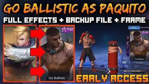 CHOU GO BALLISTIC AS PAQUITO SKIN SCRIPT - FULL EFFECTS - BACKUP FILE - ALL PATCH