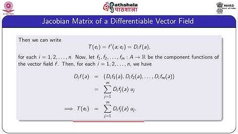 M-20. Jacobian Matrix of a Differentiable Vector Field