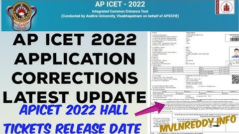 AP ICET 2022 Application corrections starting Date Fixed //AP ICET 2022 Hall tickets latest update