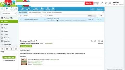 Ver headers completos de e-mail na AOL