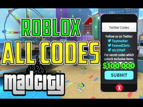 All Secret Codes In Mad City 100 Working 2019 Free No - codes for mad city roblox 2019 march