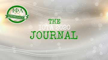 Iota Journal 2020 ~ Now Available for Members