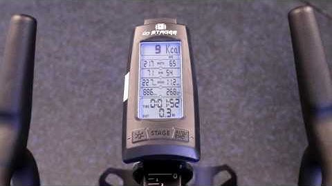 How to set the Stages SIC1 console to display both HR and Kcal rate