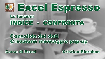 La Funzione INDICE e la Funzione CONFRONTA - Excel Espresso