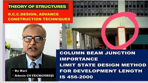 COLUMN beam joint importance limit state design development length#cstechguruji#rccdedign#bestcivile