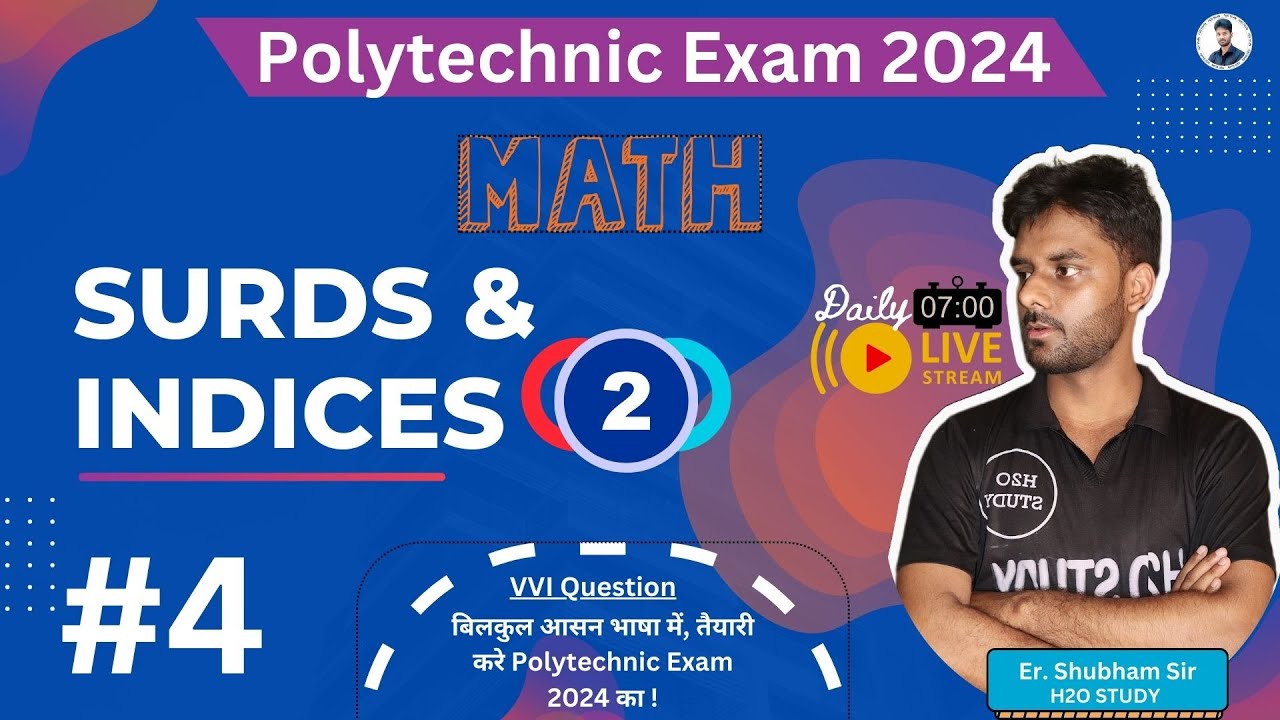 Polytechnic Exam Preparation 2024 MathSurds and indices Part2
