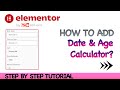 Date and Age Calculator for Elementor Form