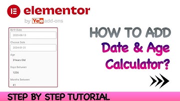 Date and Age Calculator for Elementor Form