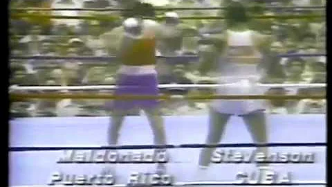 Teofilo Stevenson vs  Narciso Maldonado (Porto-Rico) KO. Finals PanAm Games 1979.