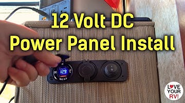 12 Volt DC Power Panel Installation -  Kohree 120W USB C & 3.0 + Cigarette Lighter Socket & Switch