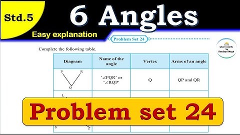 Problem set 24 | Angles | Chapter 6 | 5th standard | Maths